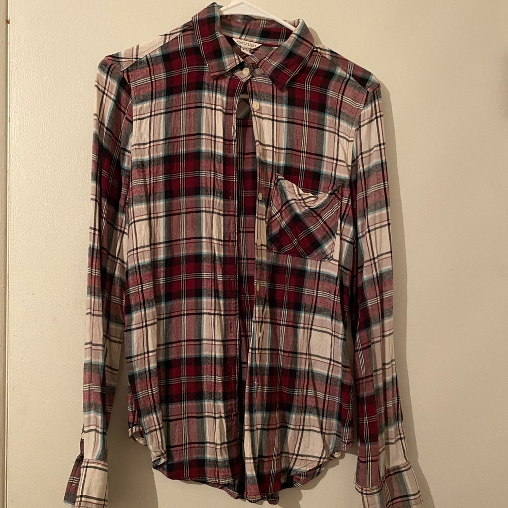 Burgundy button up